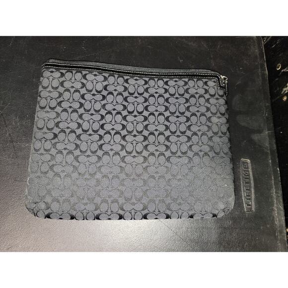 Coach Zip Around Travel Bag Black and Matching Tablet holder - Picture 12 of 14